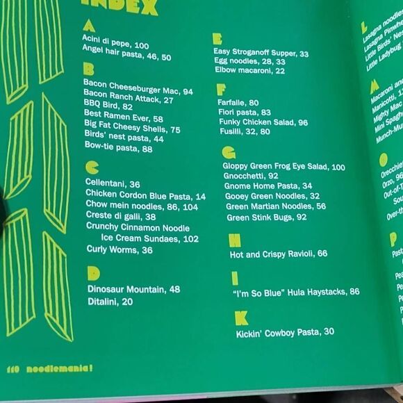 Noodlemania Pasta Noodle Cookbook by Melissa Barlow 50 Playful Recipes 109 pgs - Picture 5 of 7